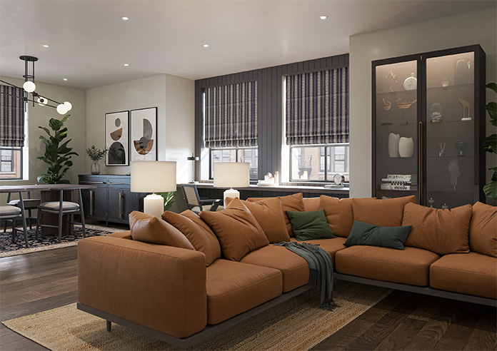 Laurel Stripe, Anthracite - Twist&Fit Roman Blind - Image 6